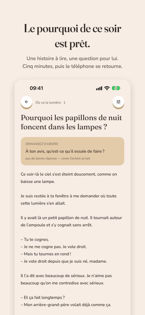 La carte du soir